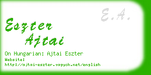 eszter ajtai business card